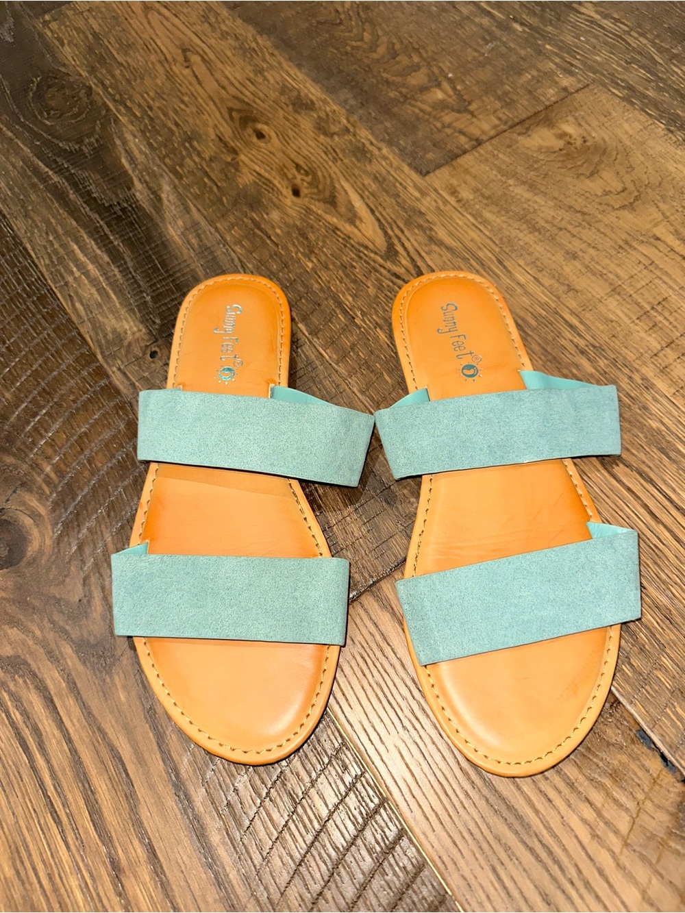 Sunny Feet Blue Slip on Sandals